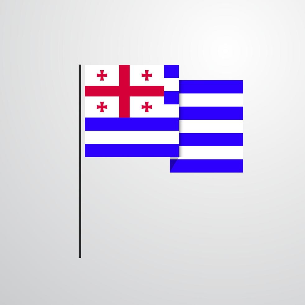 vecteur de conception de drapeau agitant l'ajaria