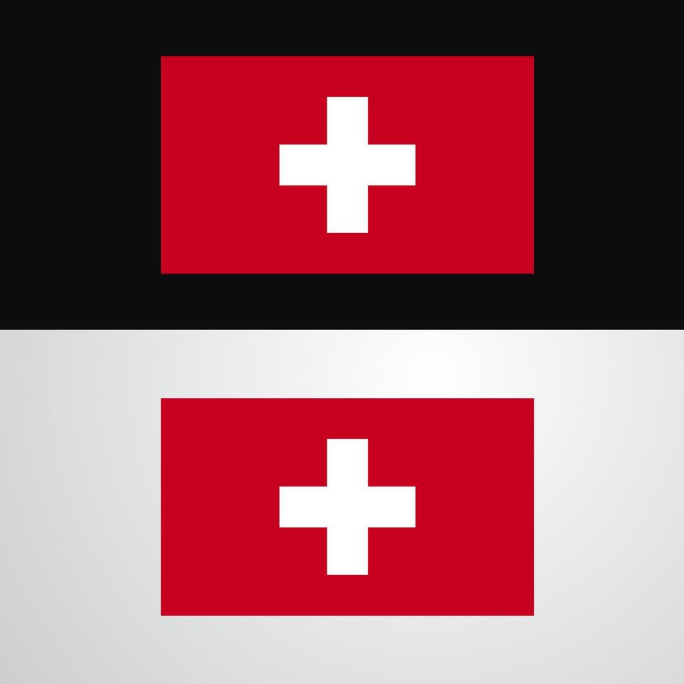 conception de bannière de drapeau suisse vecteur