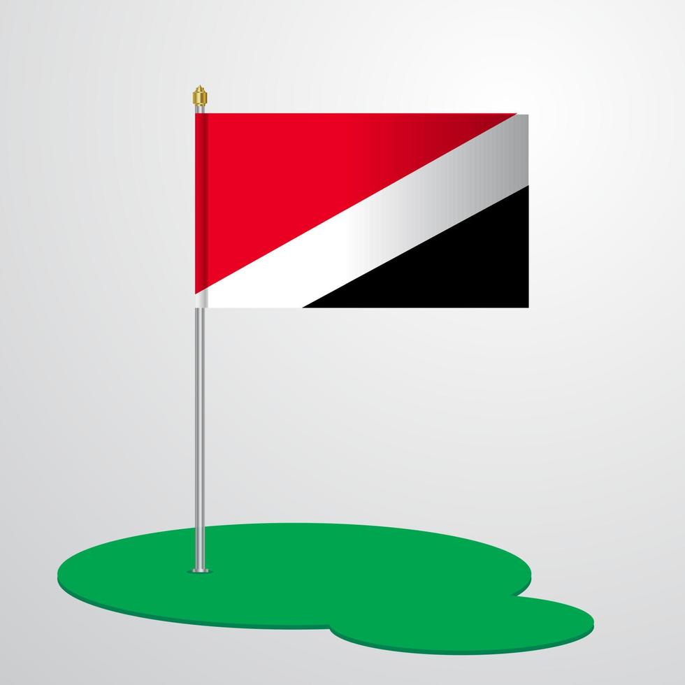 mât de drapeau de la principauté de sealand vecteur