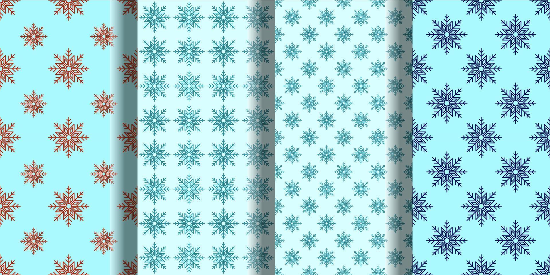 collection de motifs géométriques vectoriels continus vibrants de flocons de neige pour les sites web et l'impression vecteur