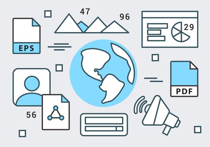 Free Media numérique Vector Elements