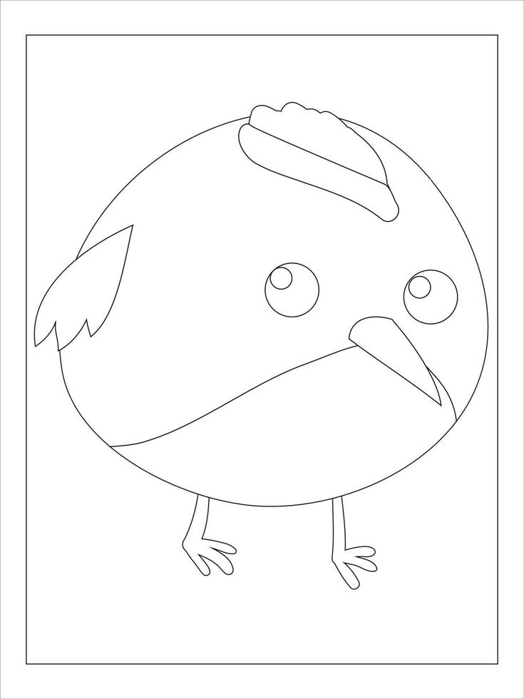 coloriage d'oiseau pour les enfants vecteur