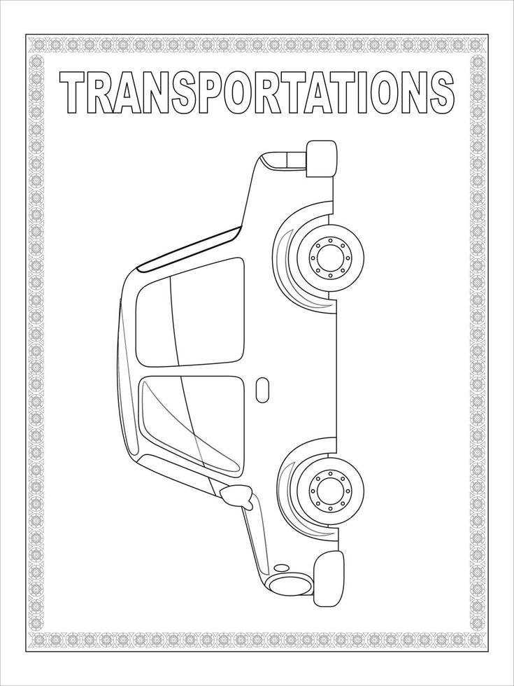 coloriage de transport par camion vecteur