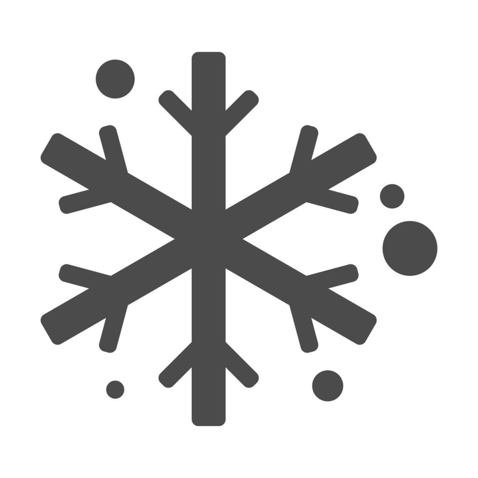 icône noire de flocon de neige vecteur