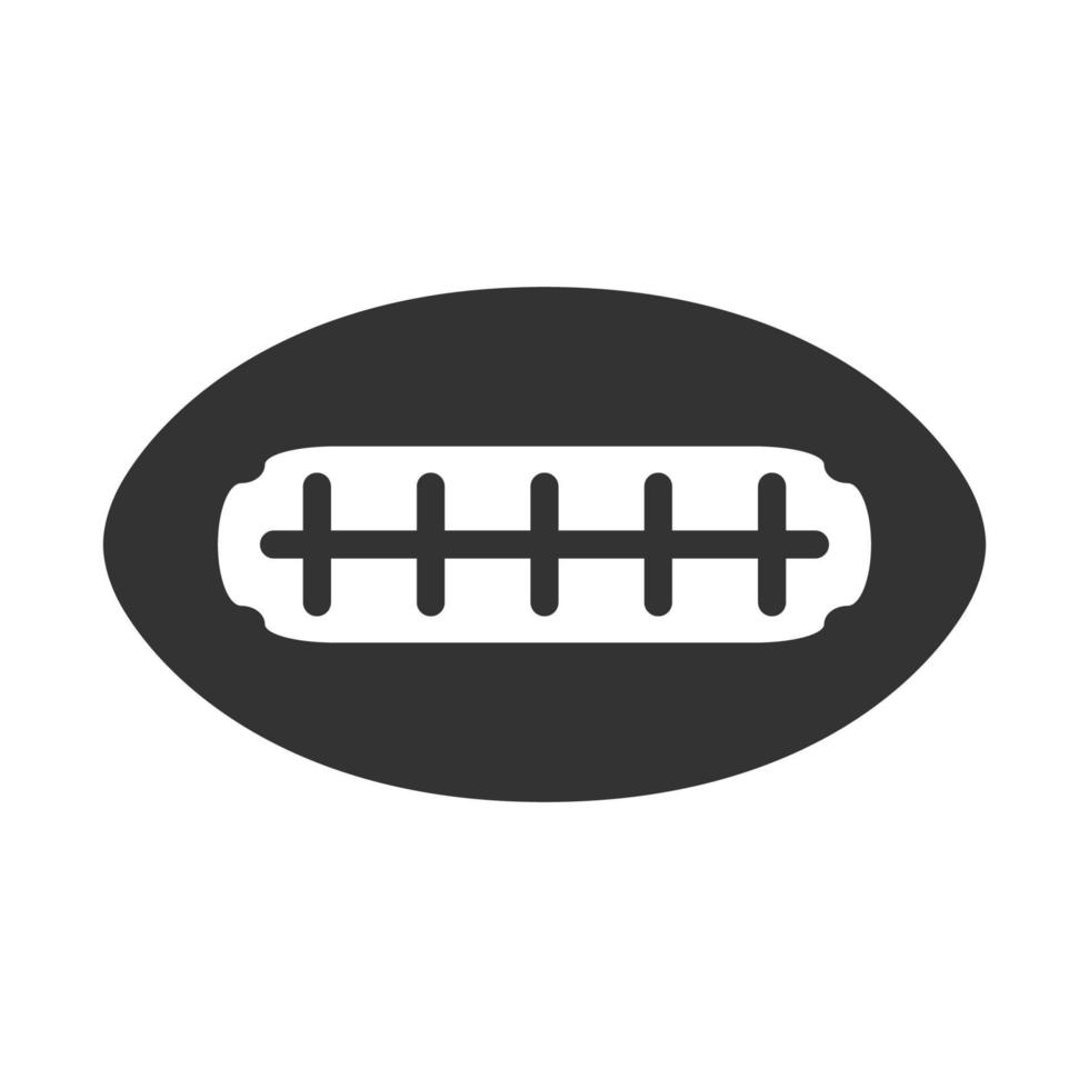 football icône noir et blanc vecteur