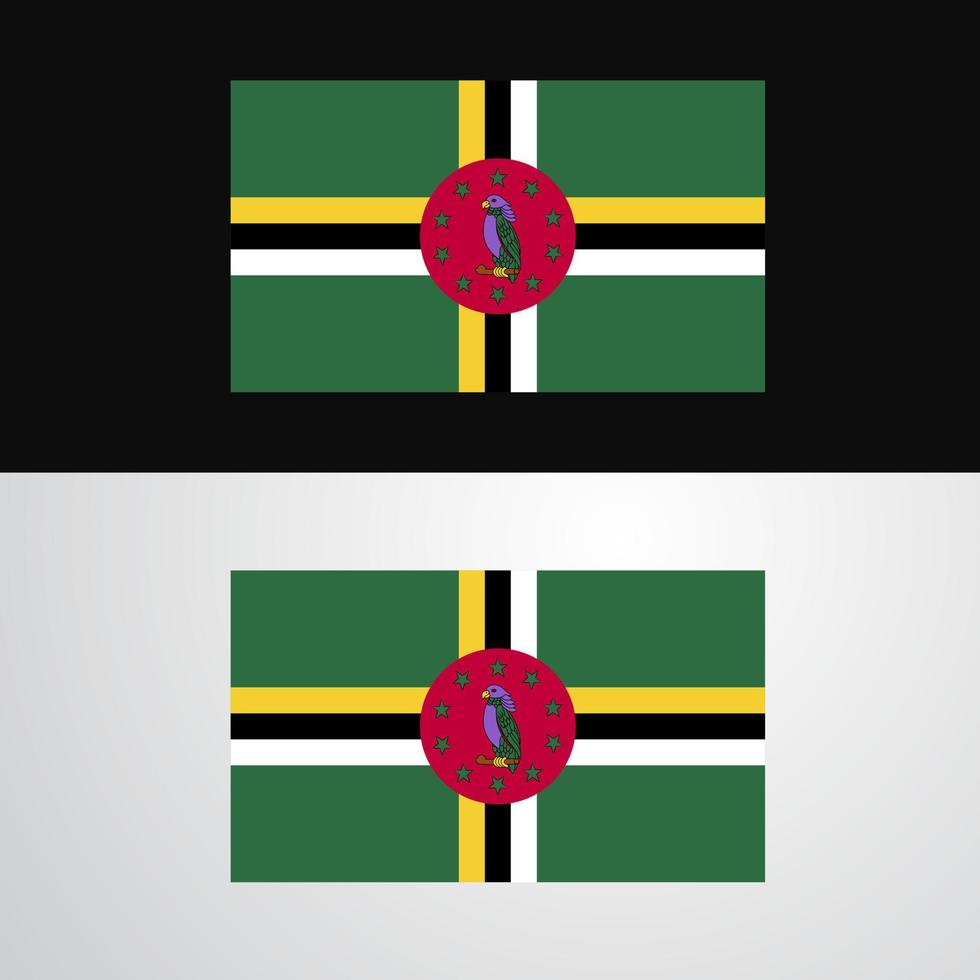 conception de bannière drapeau dominique vecteur