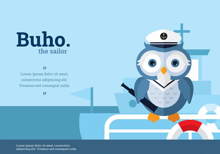 Buho Sailor Character Vector