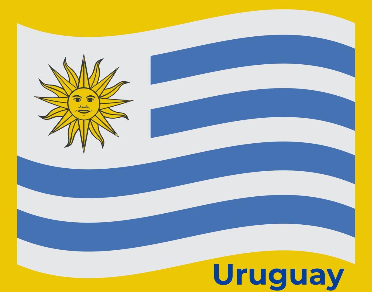 illustration vectorielle drapeau uruguay vecteur