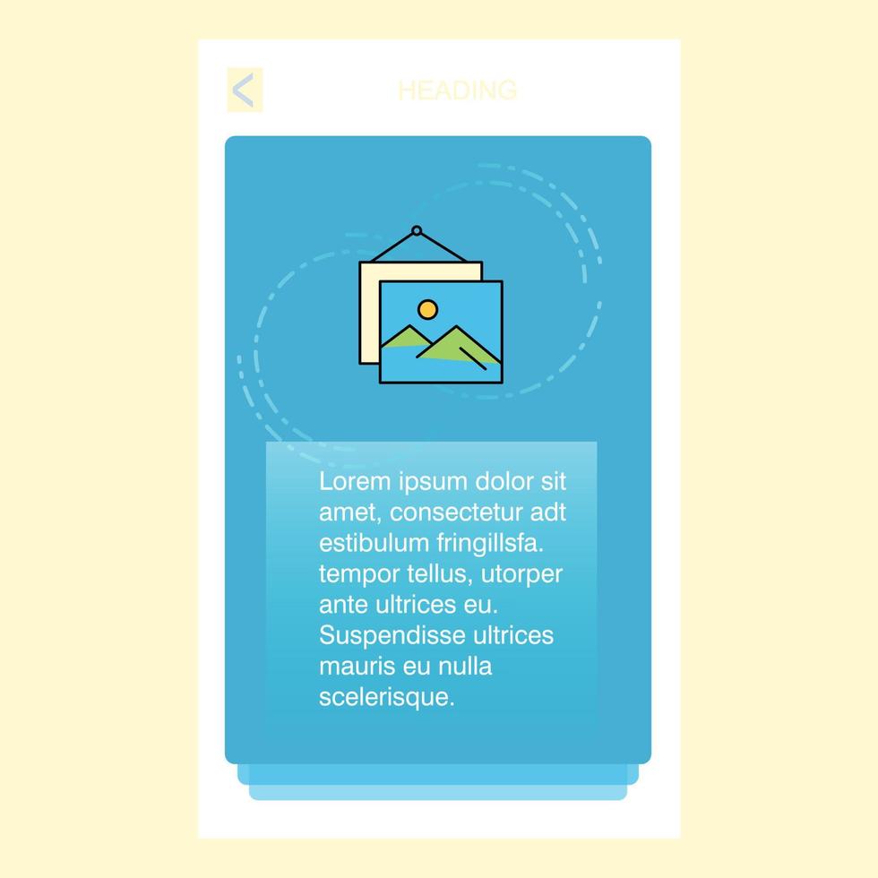 cadre d'image mobile conception de bannière verticale vecteur de conception