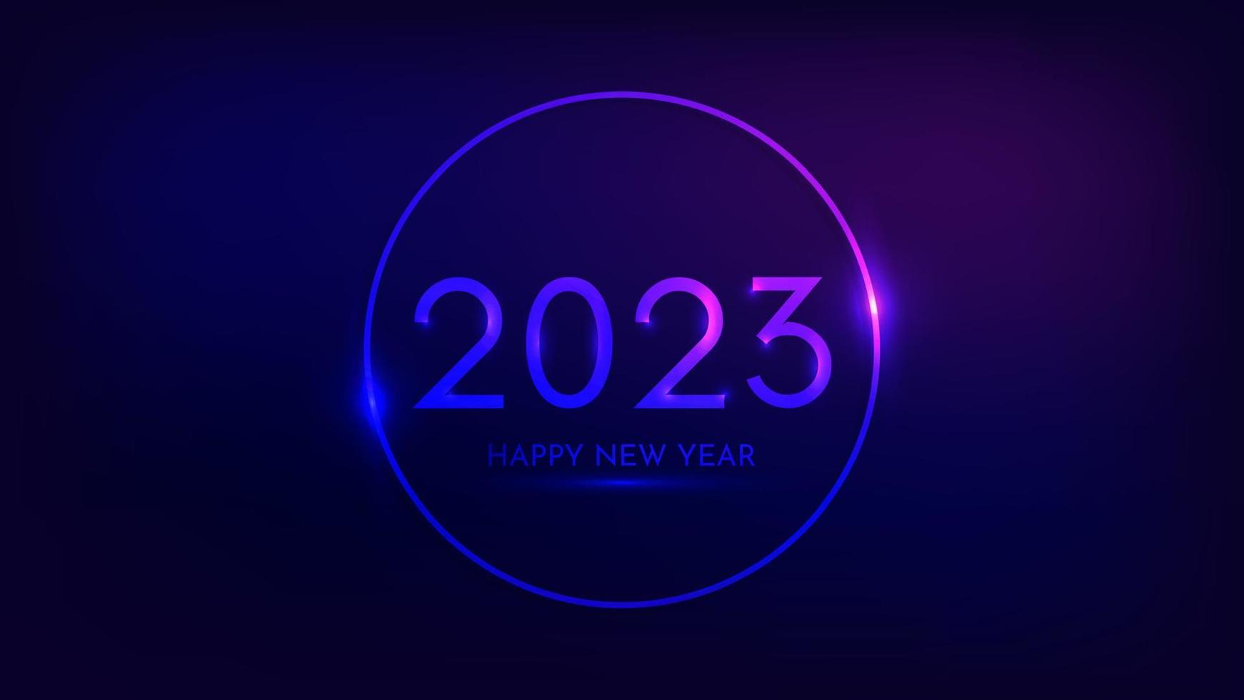 2023 bonne année fond néon vecteur