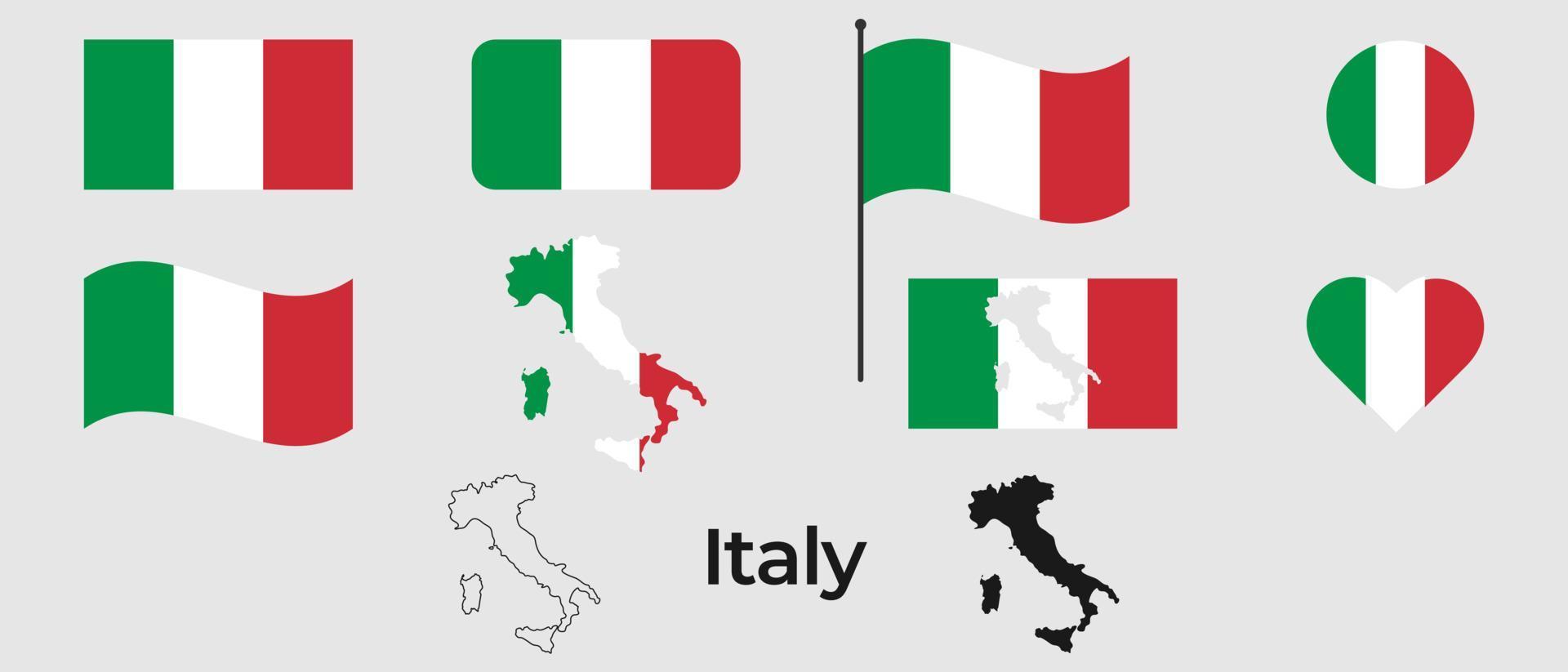 Le Drapeau National De L'Italie. Drapeau De Vecteur De L'Italie