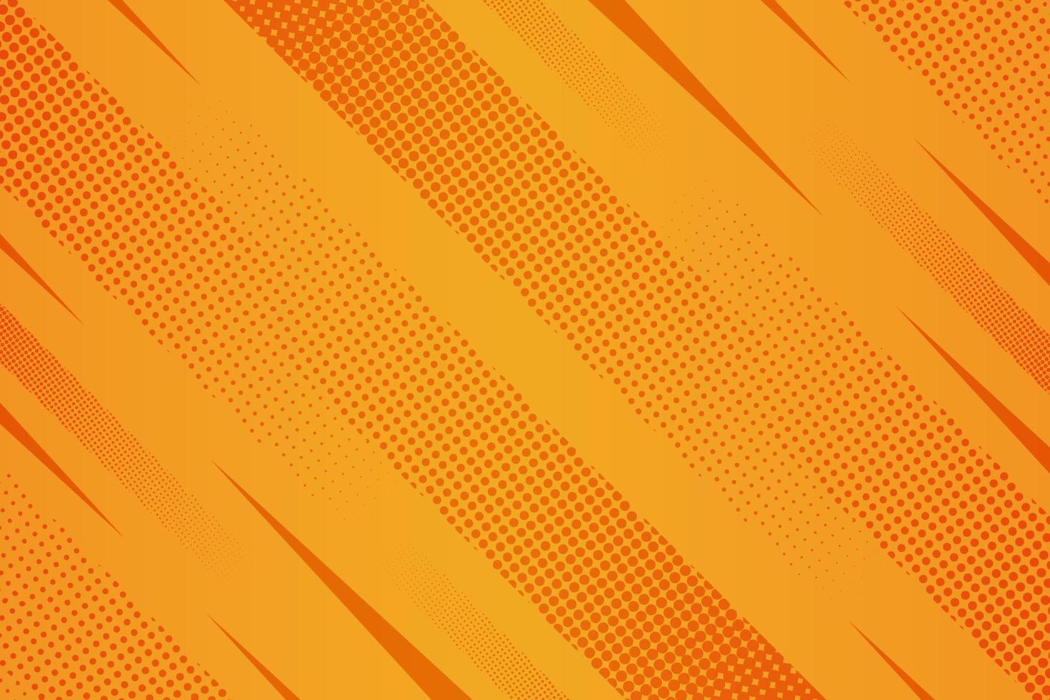 style comique abstrait orange avec fond de demi-teintes vecteur