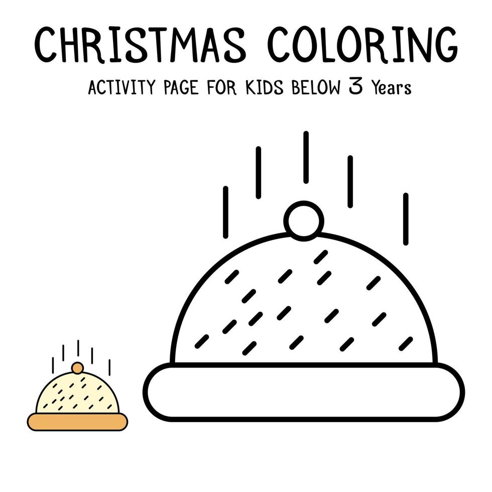 Livre d'activités de coloriage de Noël pour les enfants de moins de 3 ans vecteur