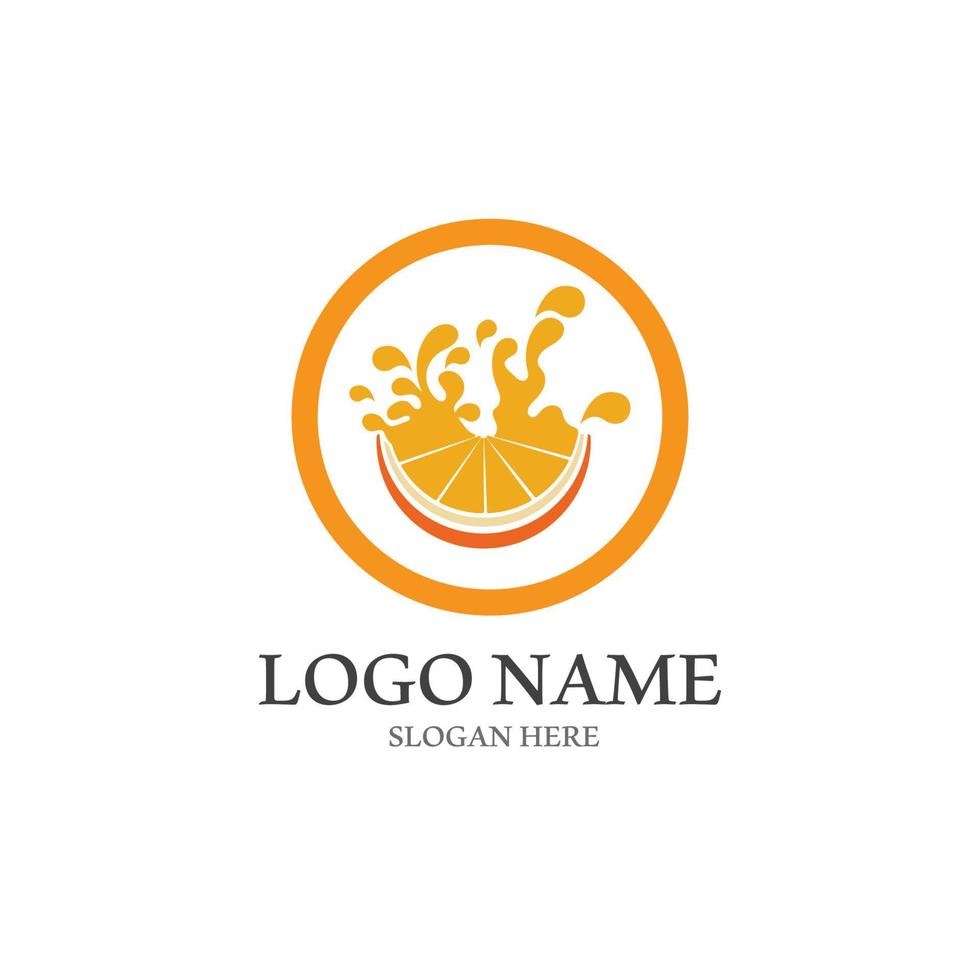 icône de vecteur de conception de logo orange