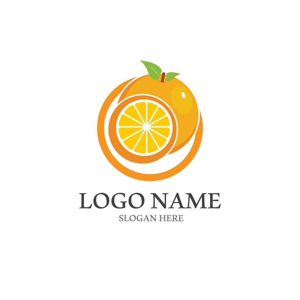 icône de vecteur de conception de logo orange