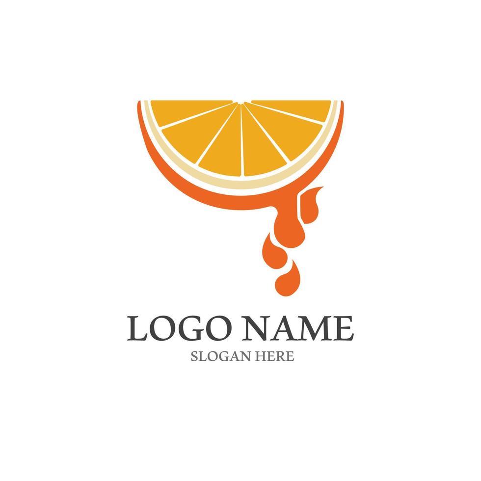 icône de vecteur de conception de logo orange