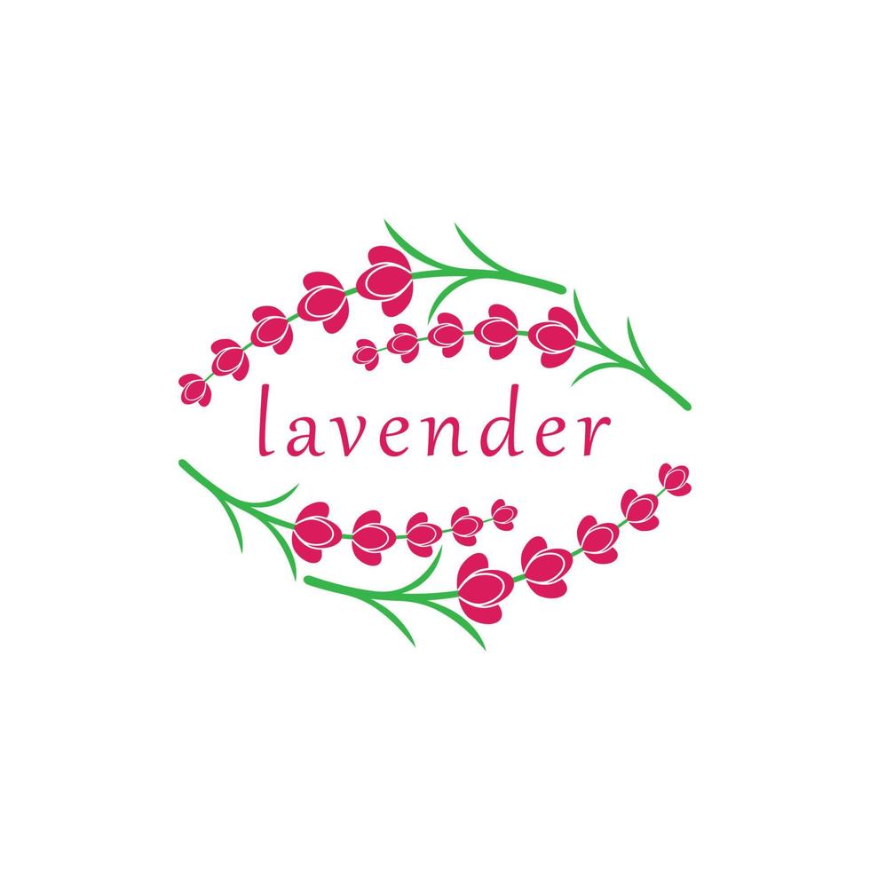 vecteur de logo fleur de lavande fraîche