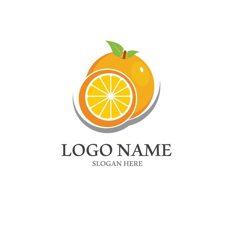 icône de vecteur de conception de logo orange