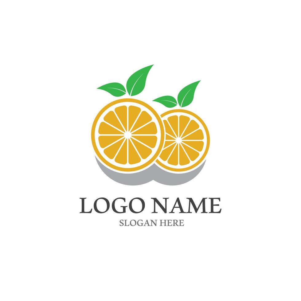 icône de vecteur de conception de logo orange