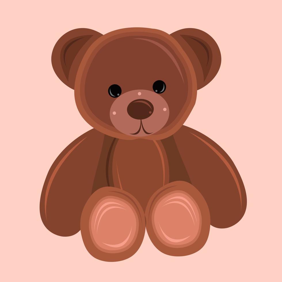 illustration vectorielle d'ours en peluche mignon pour la conception graphique et l'élément décoratif vecteur