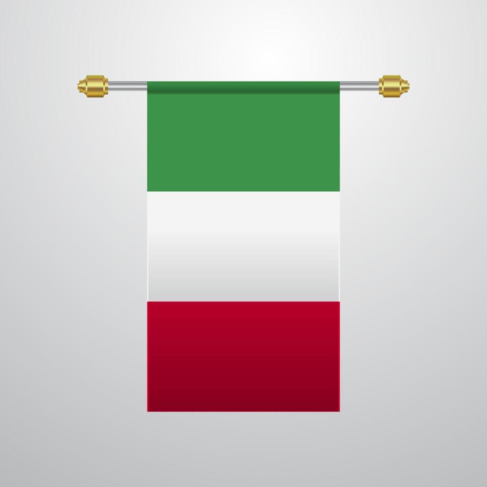 drapeau italien suspendu vecteur