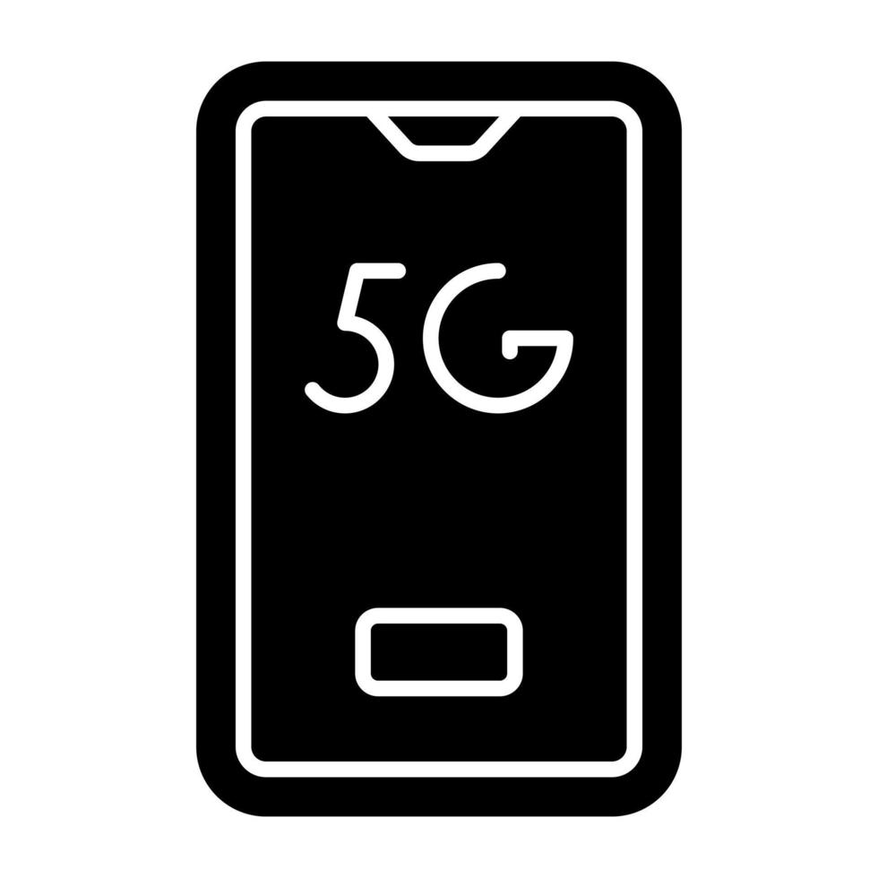 icône de conception à la mode du réseau mobile 5g vecteur