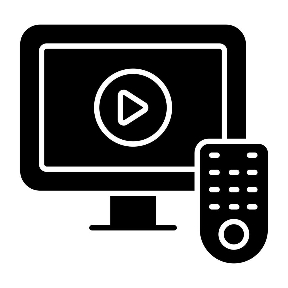 icône de conception créative de vidéo en ligne vecteur