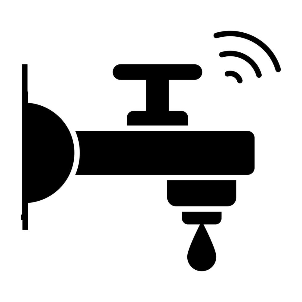 icône du design moderne du robinet intelligent vecteur