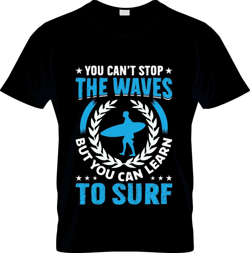 conception de t-shirt de surf, slogan de t-shirt de surf et conception de vêtements, typographie de surf, vecteur de surf, illustration de surf