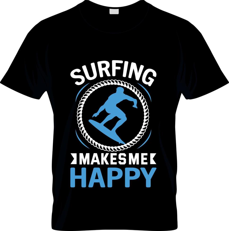 conception de t-shirt de surf, slogan de t-shirt de surf et conception de vêtements, typographie de surf, vecteur de surf, illustration de surf