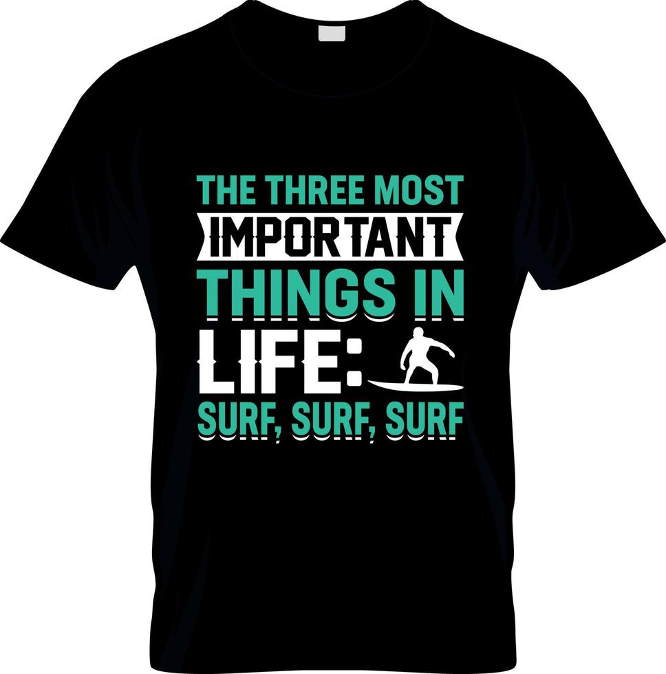 conception de t-shirt de surf, slogan de t-shirt de surf et conception de vêtements, typographie de surf, vecteur de surf, illustration de surf