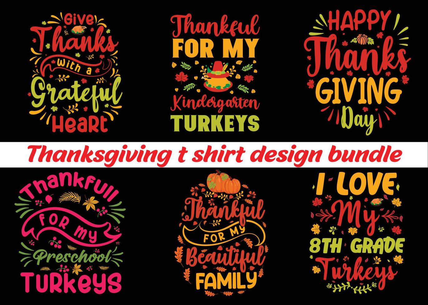 conception de t-shirt typographie thanksgiving téléchargement gratuit vecteur