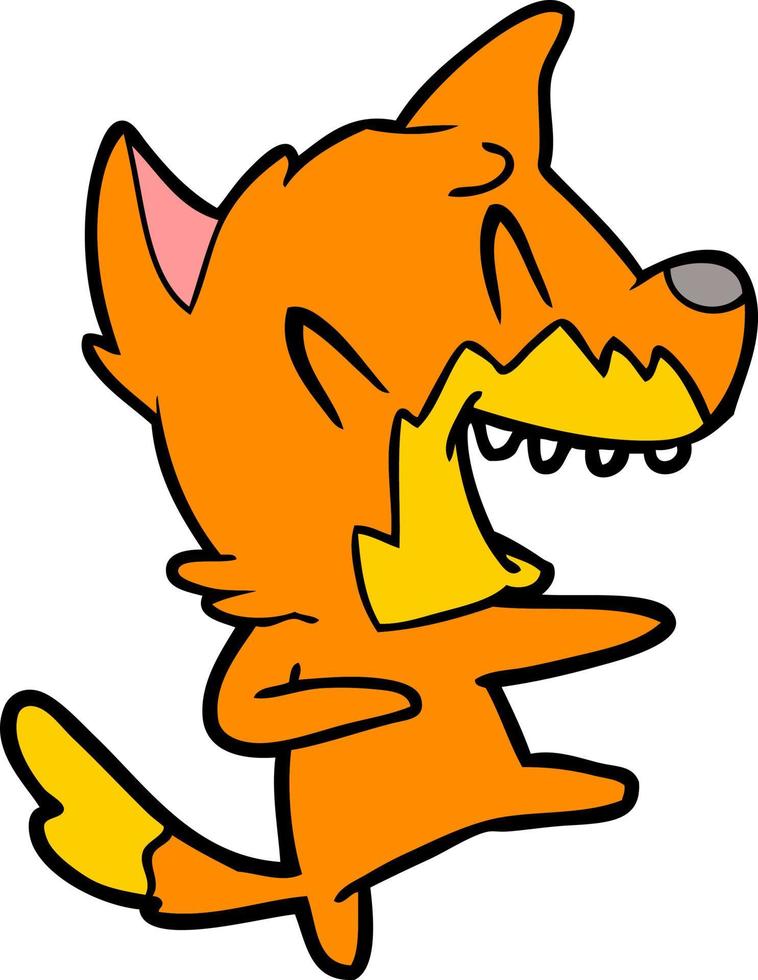 personnage de renard de vecteur en style cartoon