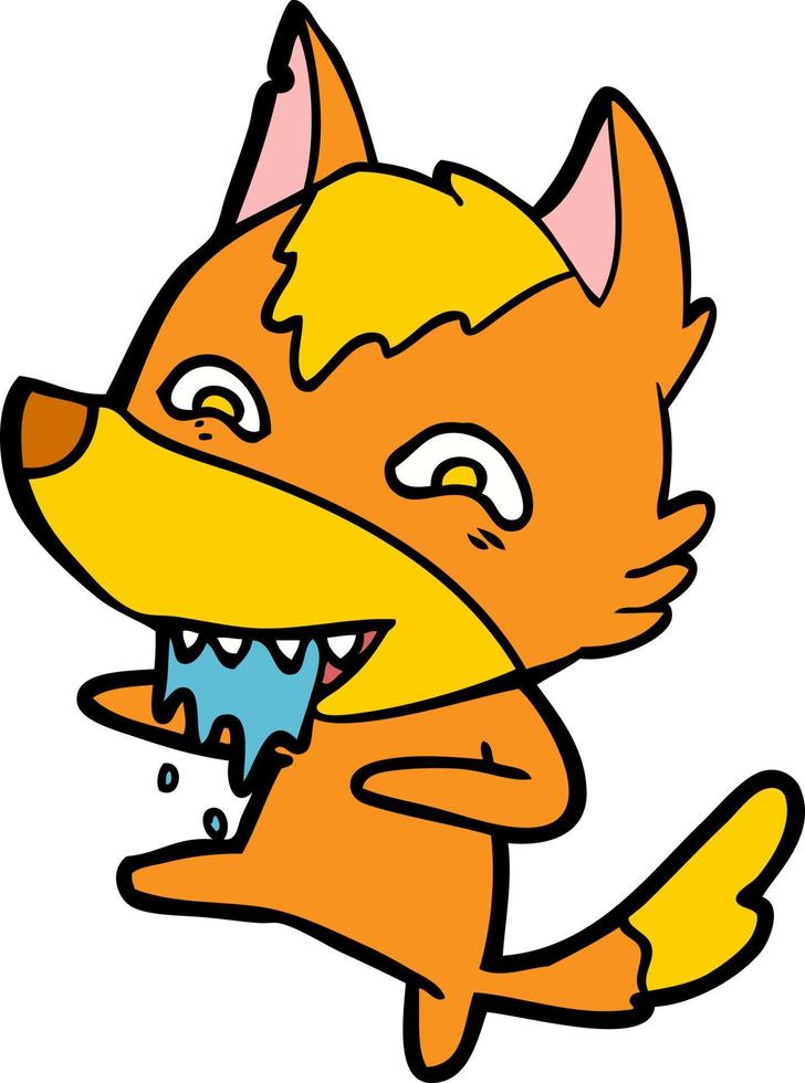 personnage de renard de vecteur en style cartoon