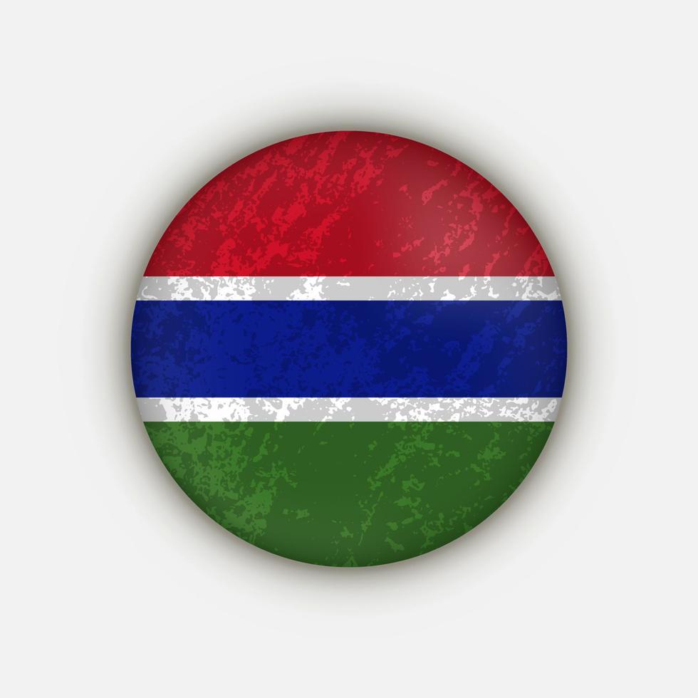 pays gambie. drapeau de la Gambie. illustration vectorielle. vecteur