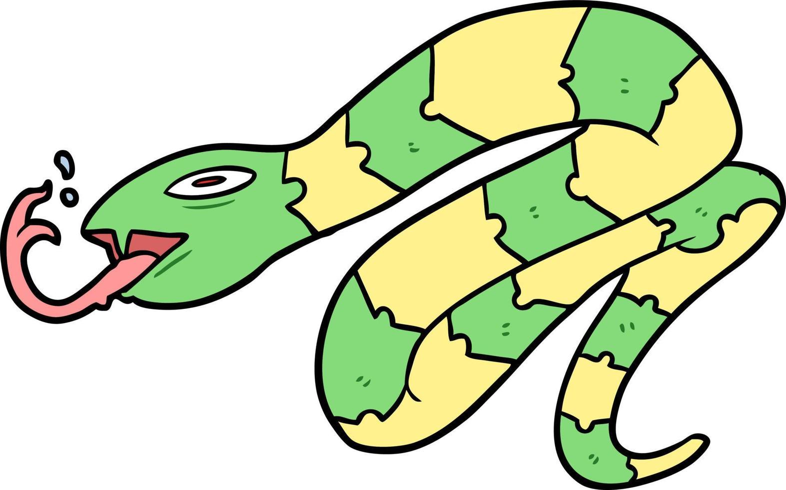 serpent sifflant de dessin animé vecteur