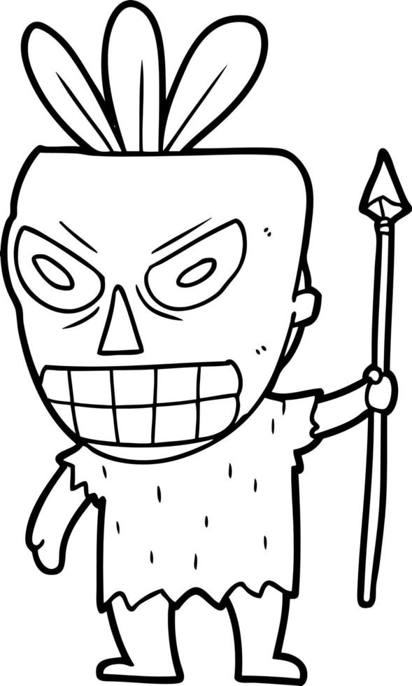 personnage de chaman de dessin animé vecteur