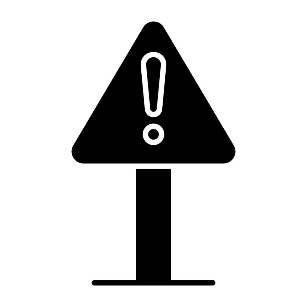 icône de conception à la mode du panneau de prudence vecteur