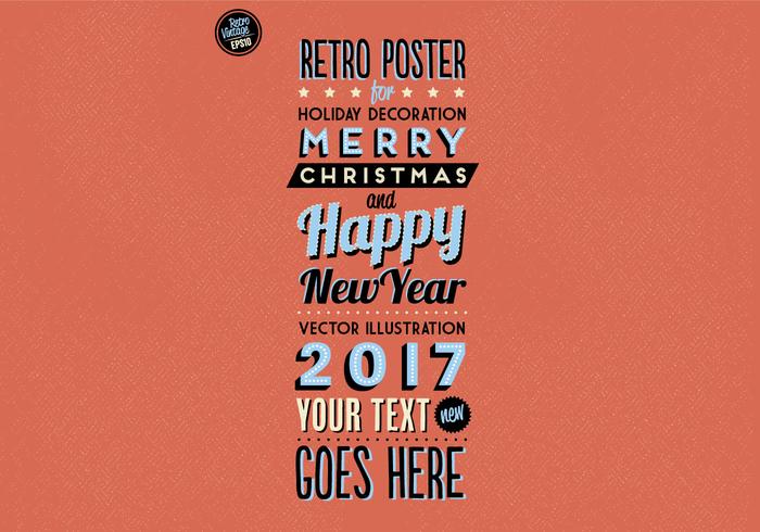 Retro Marquee-Style Holiday Vector