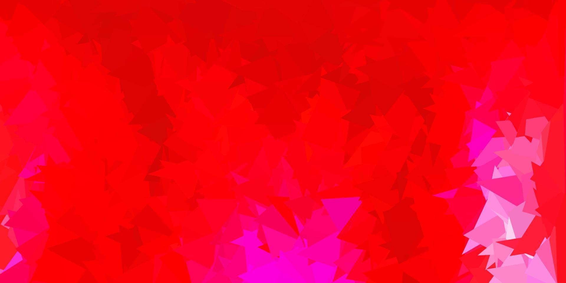 fond de triangle abstrait vecteur rose foncé, rouge.
