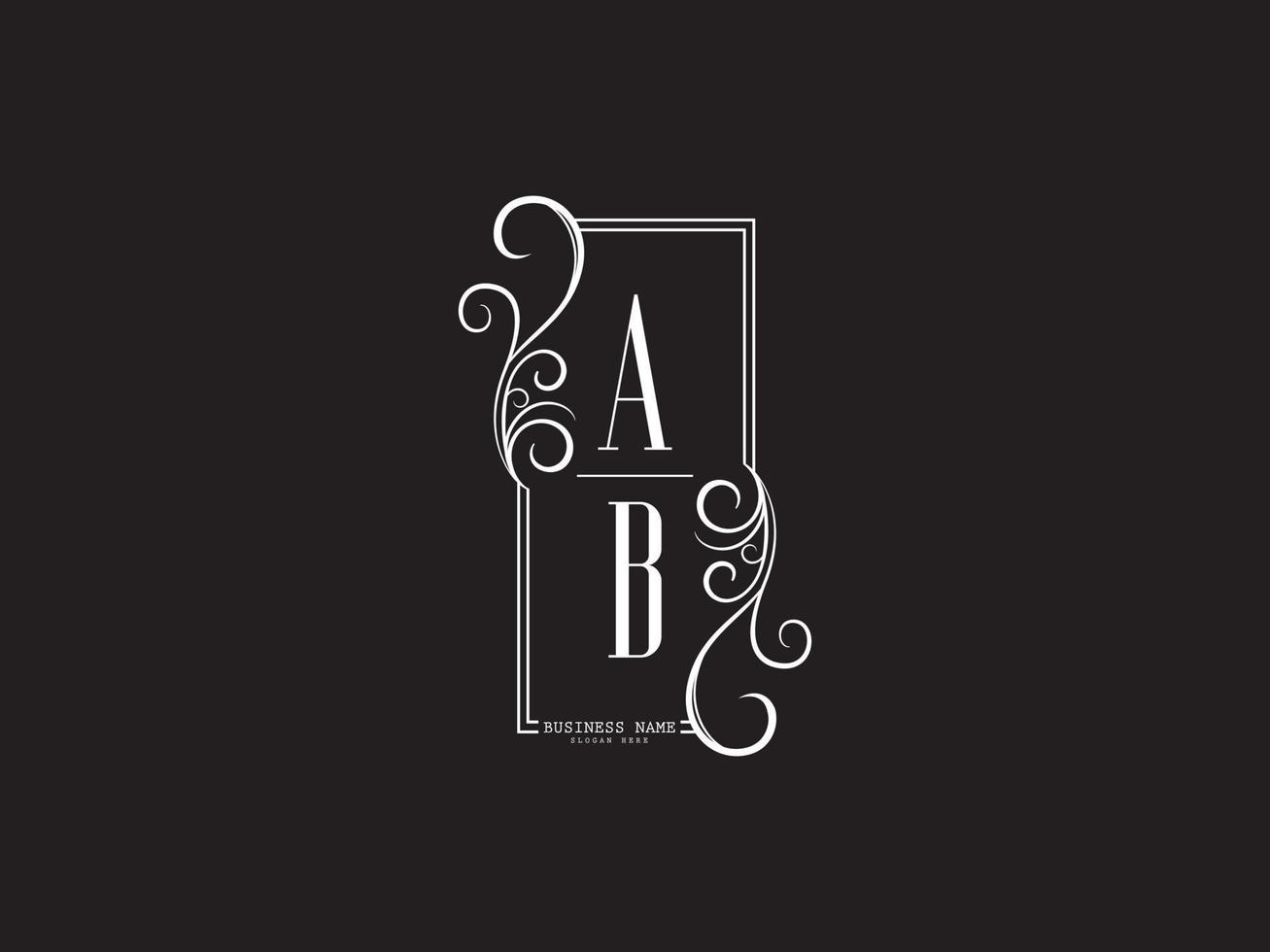 initiales icône du logo ab, création de logo de lettre ab ba de luxe pour les entreprises vecteur