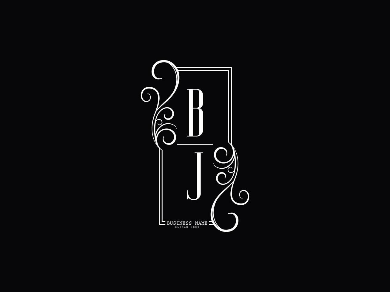 initiales image du logo bj, création de logo de lettre bj jb de luxe vecteur