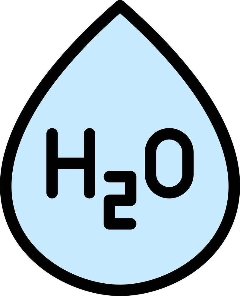 icône de couleur h2o vecteur