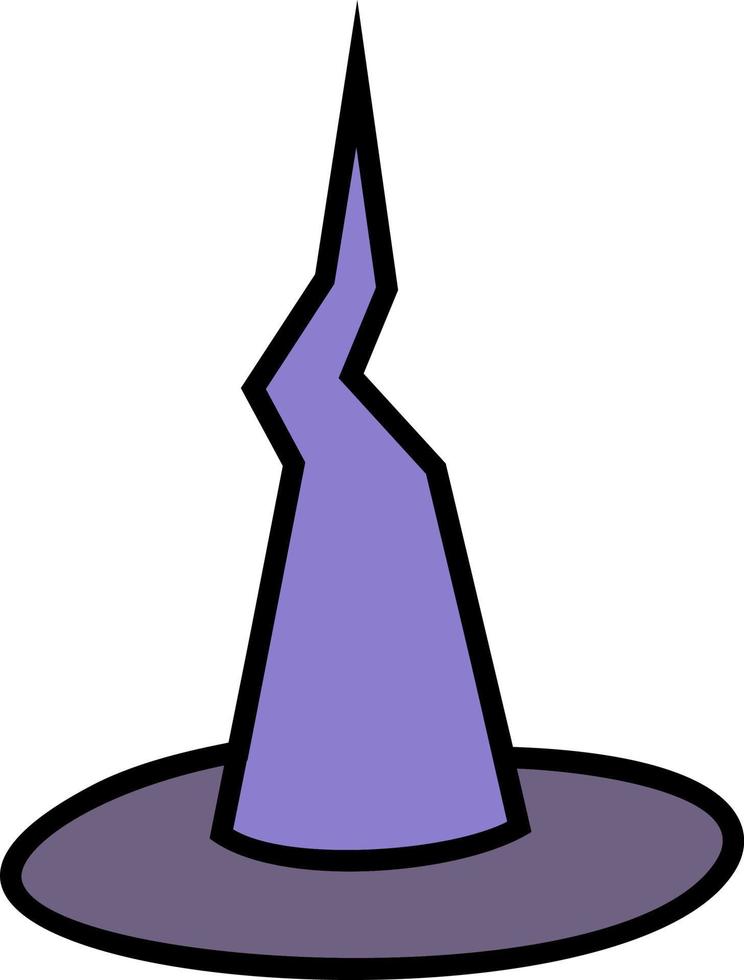 icône de couleur de chapeau de sorcière vecteur