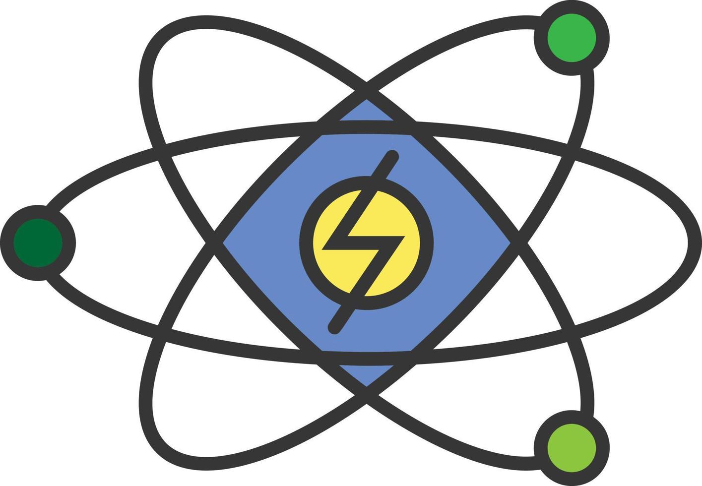 icône de couleur de l'énergie atomique vecteur