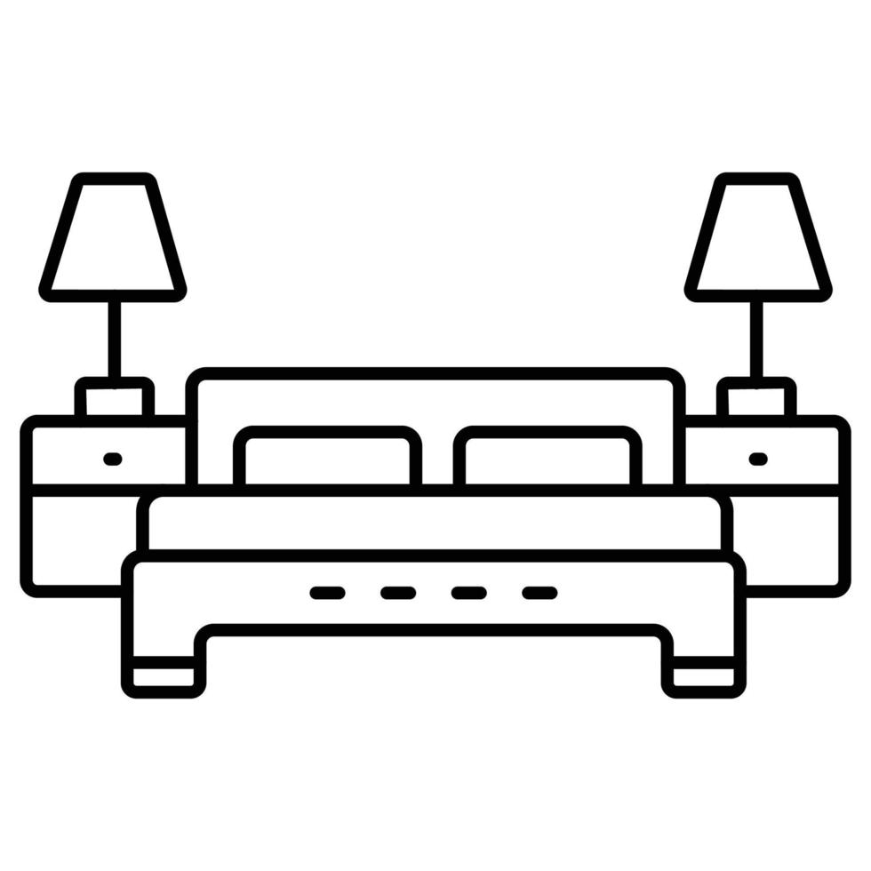 chambre à coucher qui peut facilement éditer ou modifier vecteur