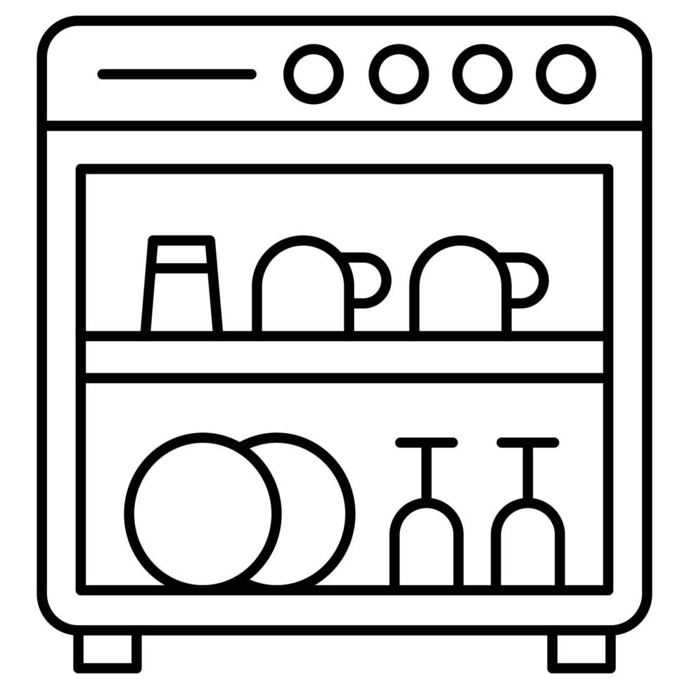 lave-vaisselle qui peut facilement éditer ou modifier vecteur