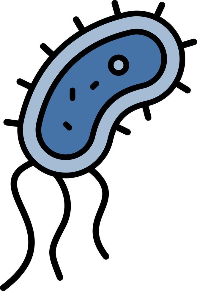 icône de couleur de bactéries vecteur