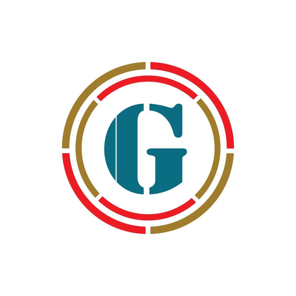 Éléments de modèle de conception d'icône de logo lettre g pour votre application ou l'identité de votre entreprise. vecteur