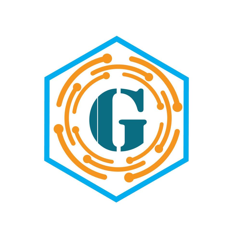 Éléments de modèle de conception d'icône de logo lettre g pour votre application ou l'identité de votre entreprise. vecteur